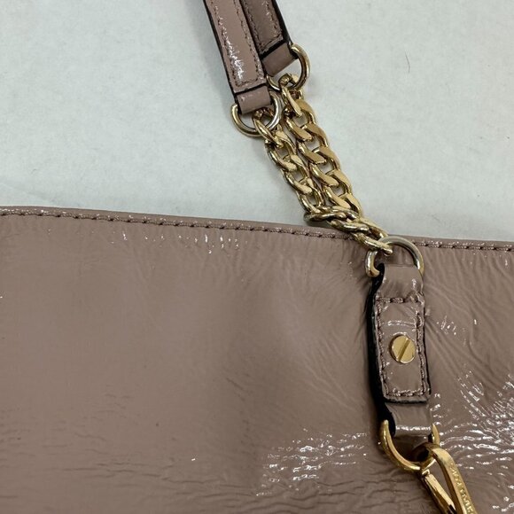 Michael Kors Pink Leather Gold Chain Shoulder Bag - Picture 8 of 13